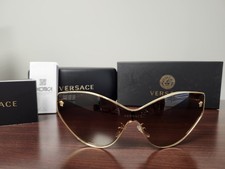 Versace Sunglasses VE2239 Color 100213 Cat Eye Oversize Gradient Brown 47 mm