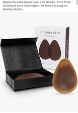 Nippies Skin Teardrop Nipple Covers A-C Cup Adhesive Breast Covers Espresso