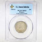 1840-O 25C Drapery PCGS MS62 - Liberty Seated Quarter