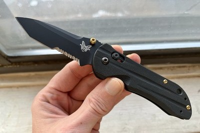 Benchmade Stryker Mini Black G10 + Gold Titanium Class Discontinued Gem