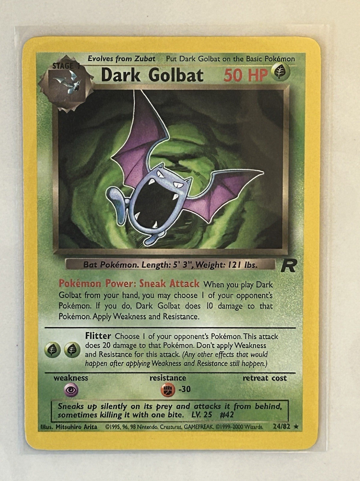 2000 POKEMON TCG Dark Golbat 24/82 Team Rocket WOTC Vintage Rare Card NM