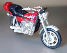 vintage 1980s Matchbox Harley Davidson Pull String 6 Friction Red Motorcycle Toy