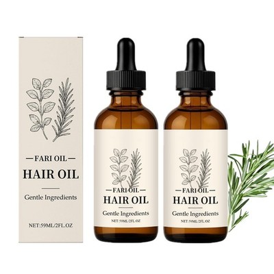 LOYOTICE 2Pcs Fari Oil Hair Growth Oil,Fari 0.5 Fl Oz (Pack of 2), Beige