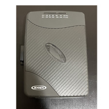 Jensen AM/FM Portable Radio Cassette Player, Cassette Tape Playback, Gray