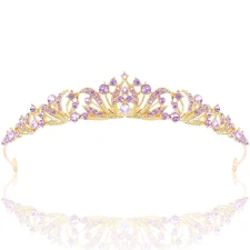 Purple Tiara Crowns for Women Girls Wedding Tiara Princess Tiara for Wedding Pro