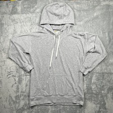 Zella Womens Grey Athletic Hoodie Sweatshirt Size M Kangaroo Pocket Activewear