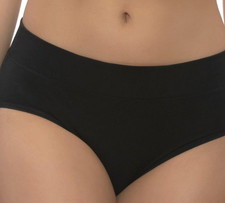 Felina Women's Pima Cotton Hipster 2-Pack Underwear Black LARGE