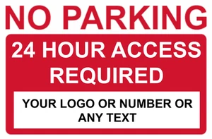 Personalised No Parking Logo Custom Warning Sign Self Adhesive Warning Sticker