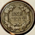 1857 Flying Eagle Cent Clash w/ Seated 50c FS-402 S-9 VF Uncertified — photo 3