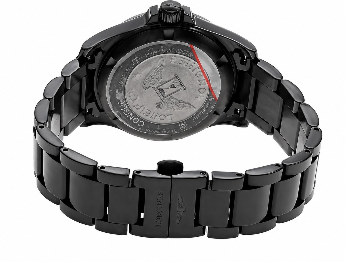 Longines Conquest V.H.P. Perpetual 41mm Black Dial PVD Men's Watch