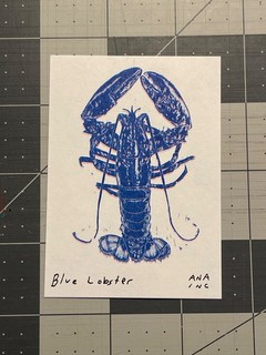 Blue Lobster Ana Anastasia Inciardi Mini Prints Free Shipping!
