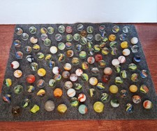 Vtg Glass Marbles Lot Swirls Cat's Eye Various Types Collectable Retro Toys