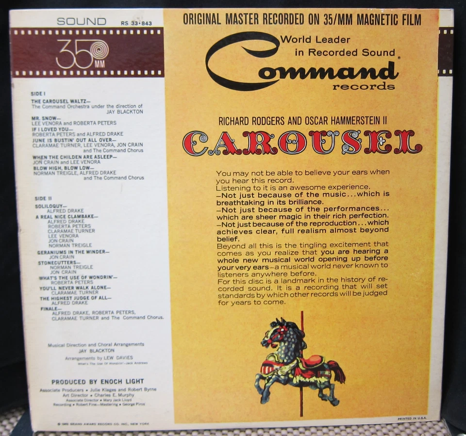 Carousel - Alfred Drake, Roberta Peters - Command  1962 - Image 3 of 4