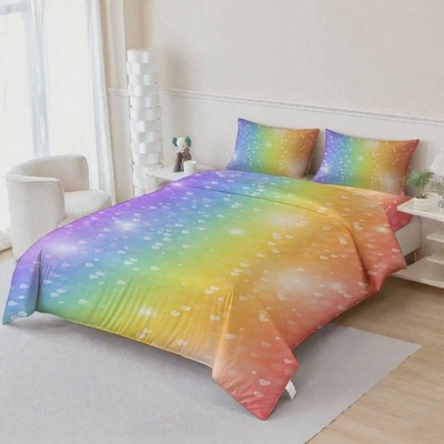 3D Gradient Color Starry Sky Quilt Cover Set Bedding Sets Pillowcases