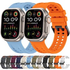 Silicone Sport Strap Band For Apple Watch Ultra 4 3 49mm Series 12 11 10 9 8 SE