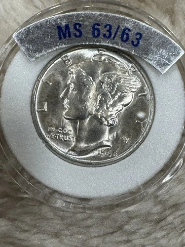 1943 Mercury Dime GEM BU FB Super Frosty Lustrous Blast White