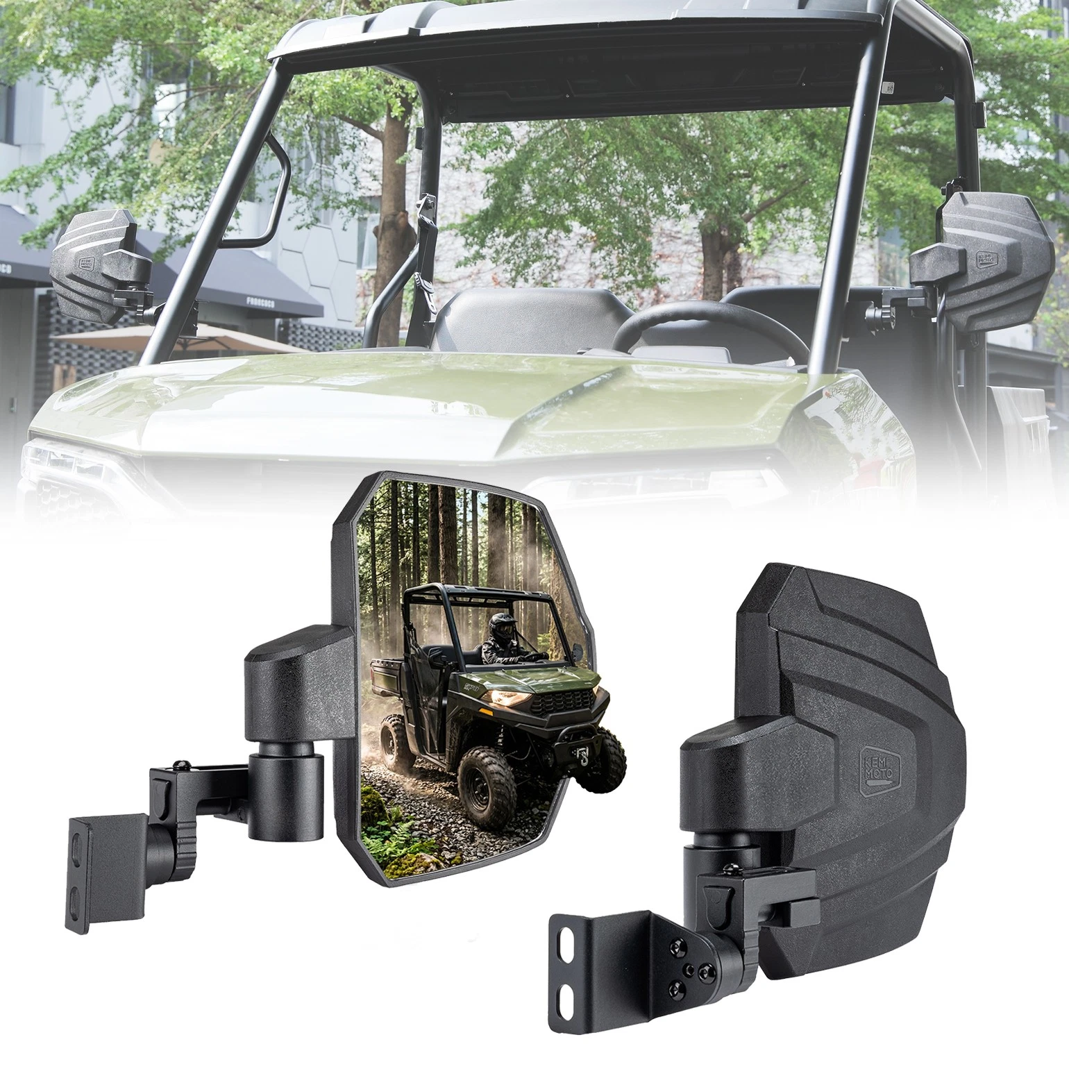 Upgraded Large Size Mirrors for Polaris Ranger Ranger SP 570/Crew XP 900 2015-26