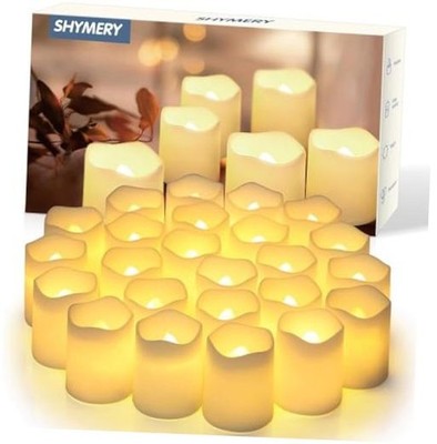 Flameless Votive Candles,Flameless Flickering Electric Pack of 24 Warm White