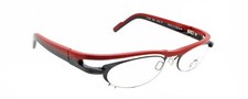 New Authentic Eye'DC V787 003 133 90s France Vintage Black Red Eyeglasses Frame