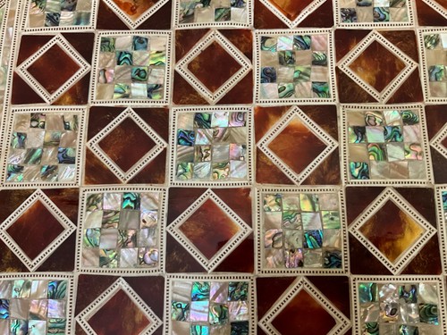 Handmade, Wood Chess Board, Game Board, Unique Board, Mother of Pearl Inlay 17" - Picture 6 of 15