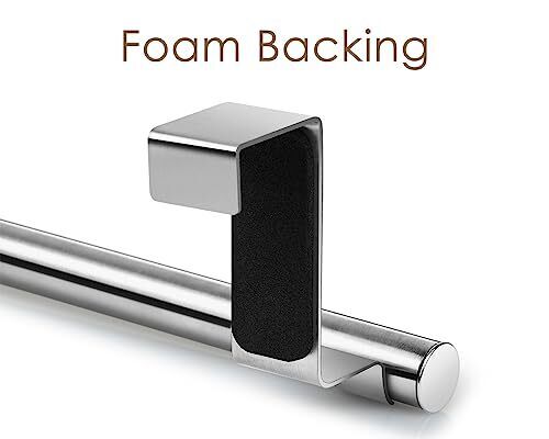 Kitchen Towel Holder Over Cabinet Door Towel Bar 2 Pieces Stainless Steel Kit... - Picture 3 of 7