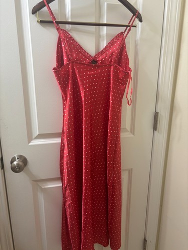 Japna Schlupfkleid Gr. M Babydoll rot rosa gepunktet Valentinstag Kokette 90er Style - Bild 6 von 14