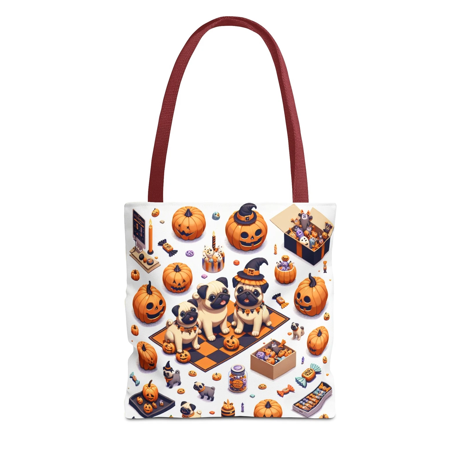 Halloween and Pugs Tote Bag