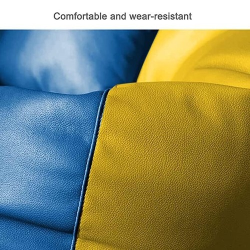 Bean Bag Cover with Footrest Cushion Cover Faux Leather Without Beans Size XXXL - Picture 4 of 6