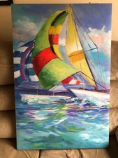 Jane Slivka Signed Limited Edition Sailboat Regatta Print 111/400 — listing 2