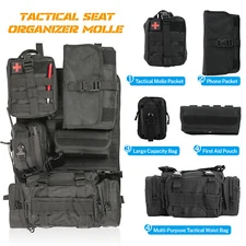 Car Seat Back Vehicle Tactical MOLLE-System Panel Organizer Storage Packet Cover
