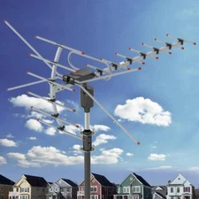 990 Miles HD 1080P Outdoor Amplified HDTV Digital TV Antenna Long Range VHF UHF