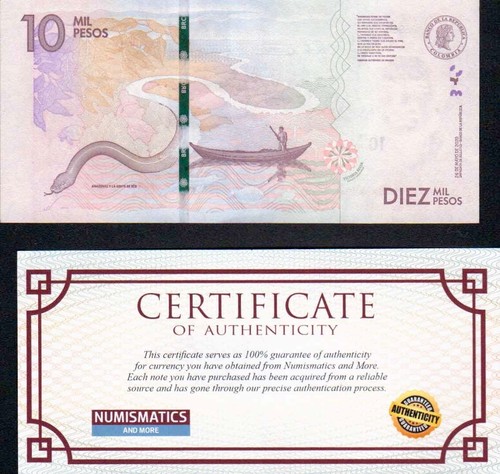 Kolumbien - 10000 Pesos 2020 BANKNOTE UNCIRC COA GELDWÄHRUNG - Bild 2 von 2