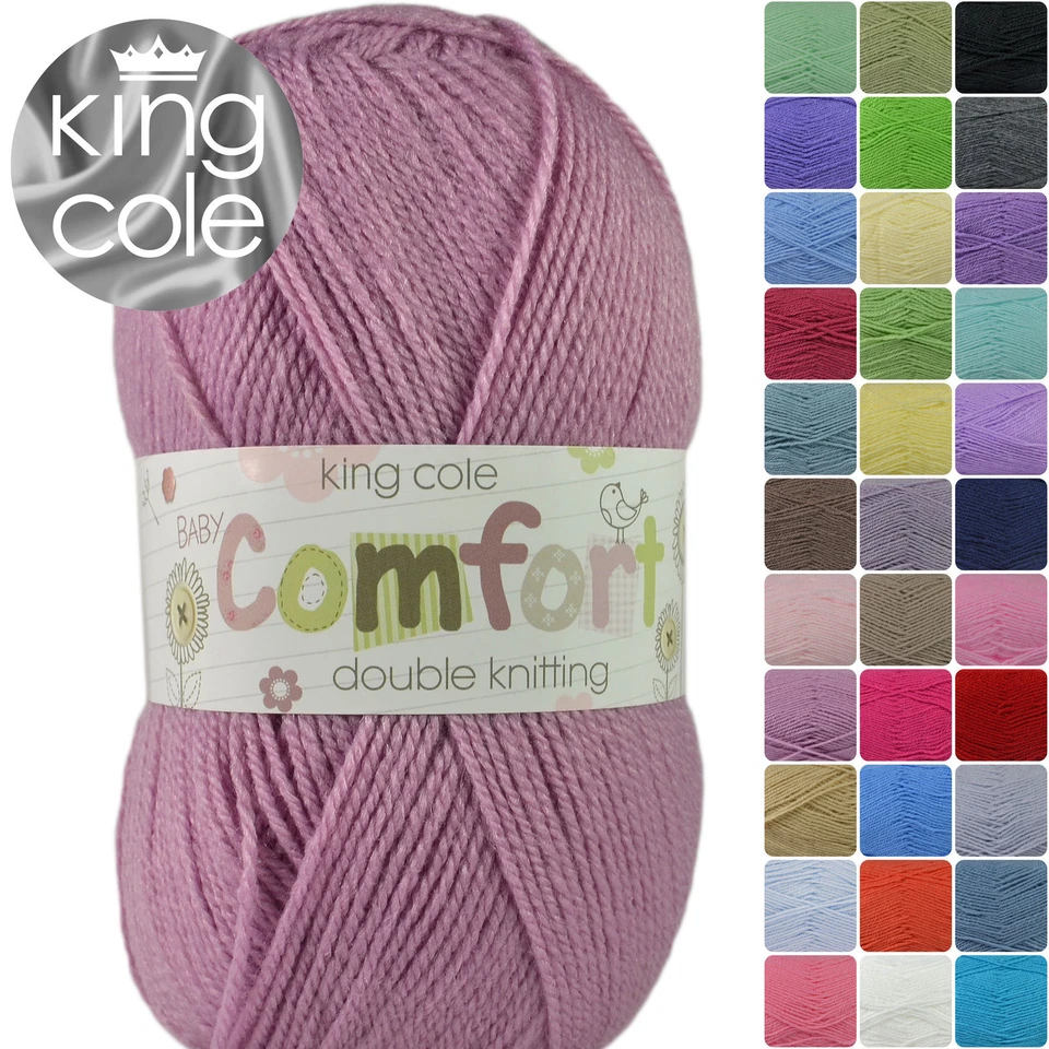 King Cole Comfort DK 100g Knitting Yarn, Acrylic/Nylon Blend