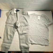 Gap Kids Boys Tee Shirt Sweatpants Set Grey NWT XS