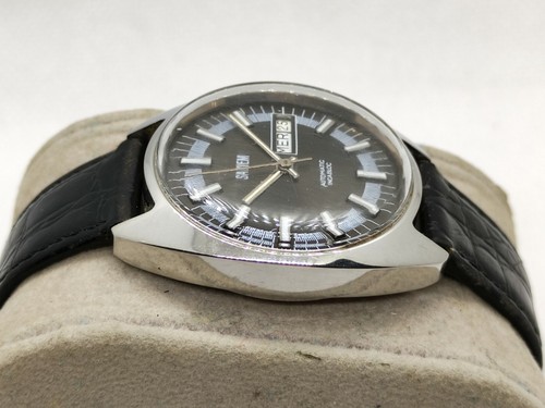 Orologio Vintage SAVIEM Automatico Incabloc Day-Date Acciaio Inox Impermeabile - Foto 4 di 12