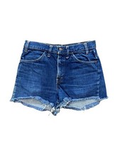 Vintage Early 1970s Orange Tab Big E Levi's Cut Off Denim Shorts