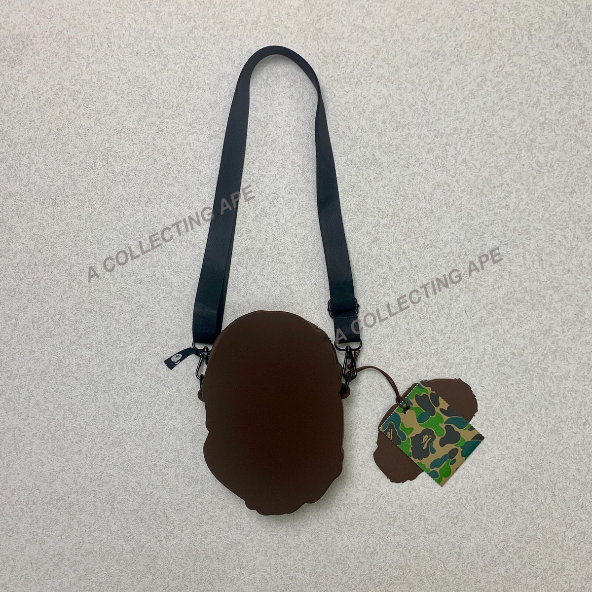 BAPE Ape Head Silicon Shoulder Bag Brown A BATHING APE 1K30-190