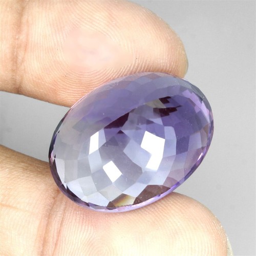 36.90ct HUGE Stunning Purple Natural Amethyst, Eye clean, 25mm x 19mm Oval Cut - Picture 3 of 3