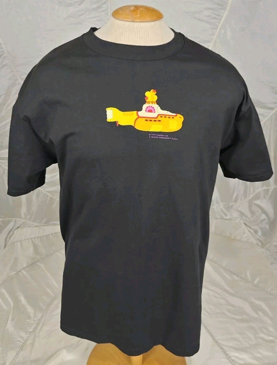 Vintage 1999 The Beatles Yellow Submarine T Shirt L Puff Print  