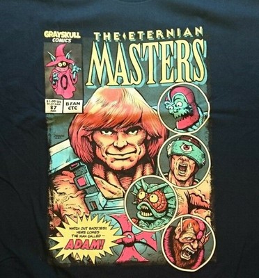 He-Man Cable X-foce Eternia mash-up T-shirt size mens Large new mutants