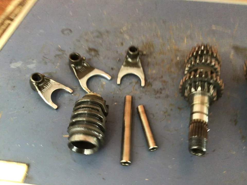 Honda CRF250R 2007 2004-2007 transmisión caja de cambios ambos ejes engranajes cambio tambor Foto 3 de 4