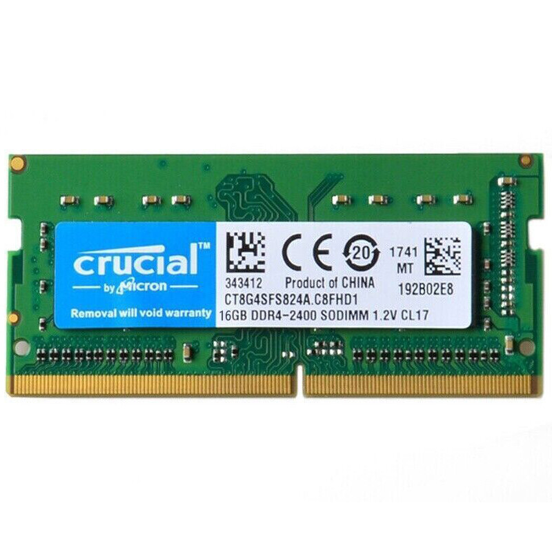 crucial - Crucial DDR4-2400 SODIMM 32GB(16GB×2) Crucial RAM 32GB Kit (2x16GB) DDR4 2400 MHz CL17 Laptop