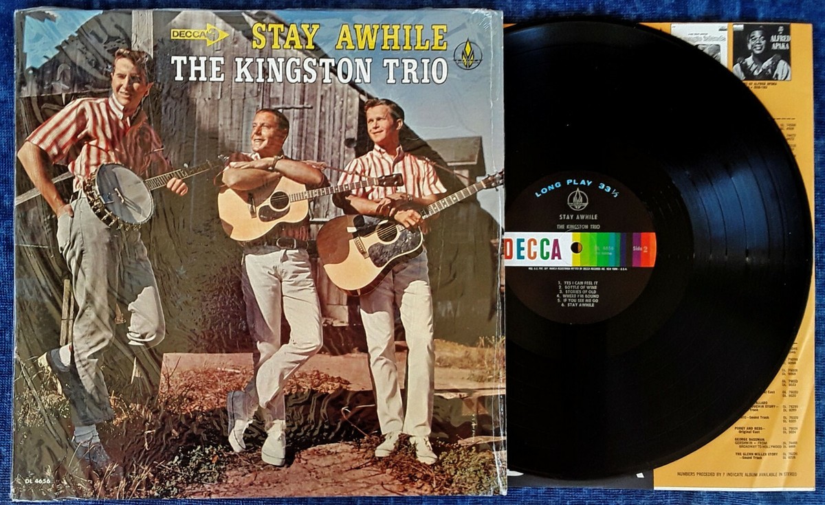 KINGSTON TRIO (JOHN STEWART) - STAY AWHILE - DECCA - MONO LP - IN