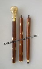 Thanksgiving Day Nautical cane Three Folding walking stick Brass Handle vintage