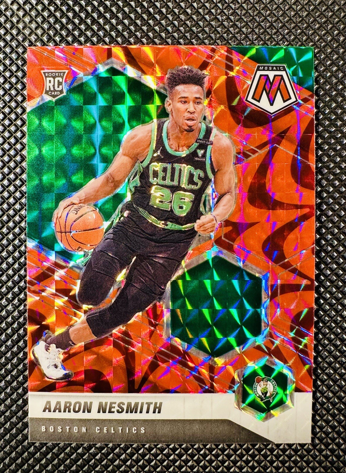 2020-21 Panini Mosaic Red Reactive Aaron Nesmith RC Boston Celtics #227