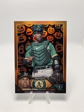 2023 Topps Update #US127 MANNY PINA Jack-O'-Lantern Foil SSP Athletics