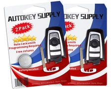 2 Replacement for BMW 2009 - 2016 Smart Remote Key Fob CAS4 YGOHUF5662 - 433 Mhz