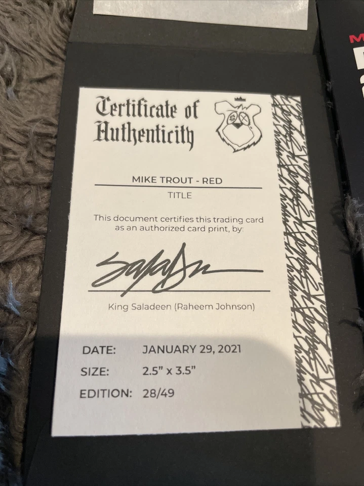 Topps Project 2020 #399 2011 Mike Trout by King Saladeen Red Auto 28/49 - Image 3 of 4