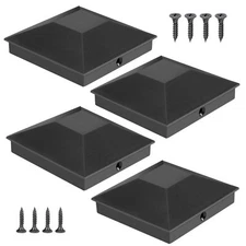 4Pack 4x4 Fence Post Caps Deck Post Caps for Wooden Fence Poles Decks Corridors