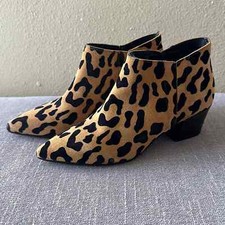 Steven by Steve Madden Million Leopard Heeled Ankle Bootie Size 40
